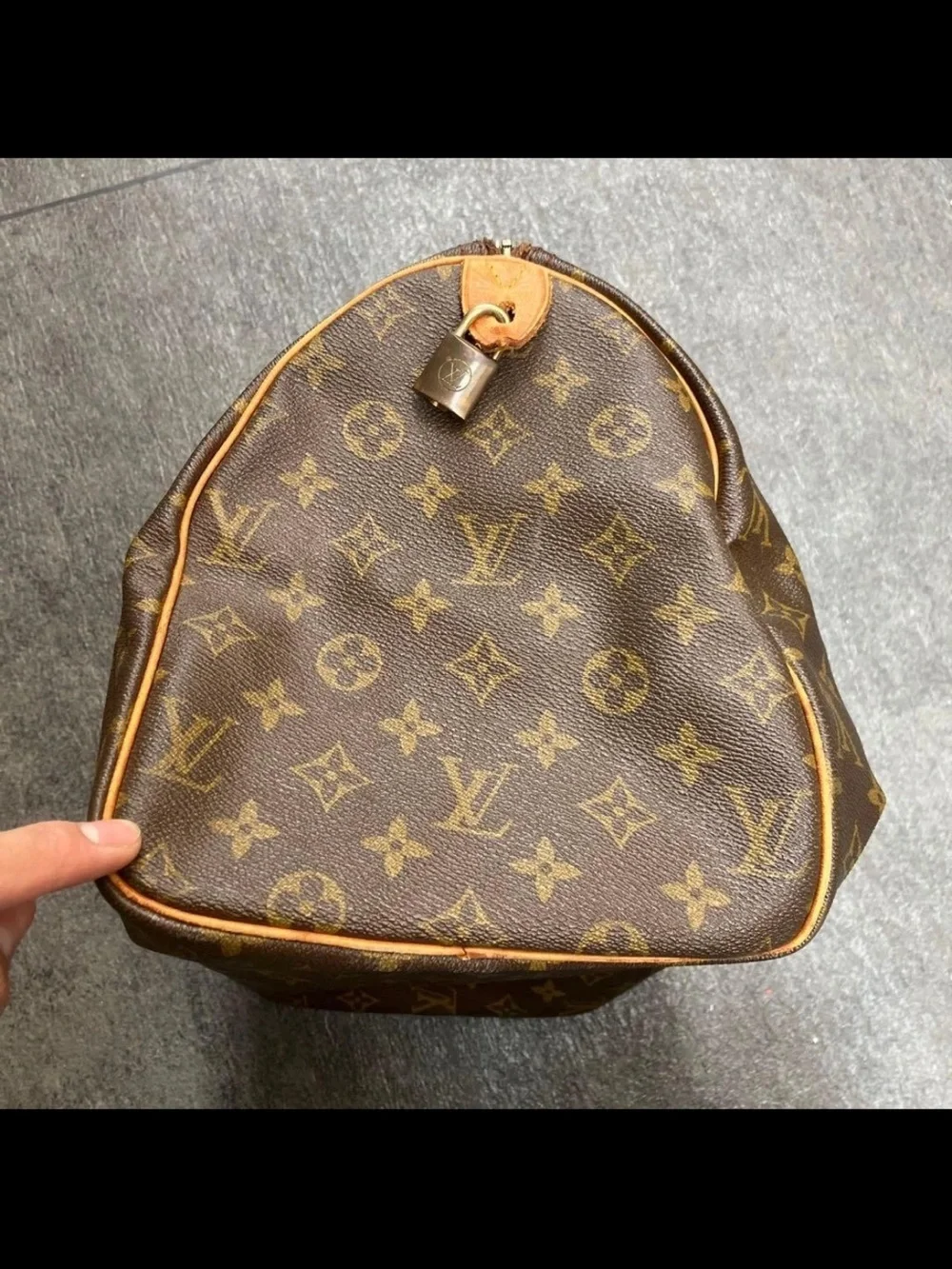 Louis Vuitton Brown Monogram Canvas Satchel with Vachetta Trim